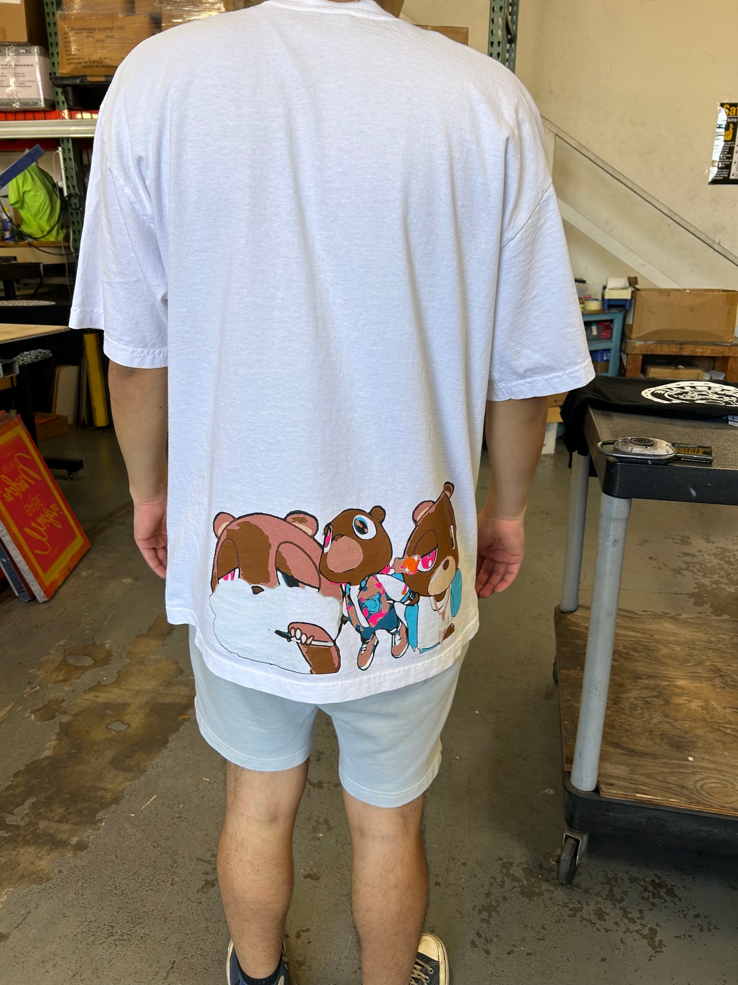 "GRADCHAIN" HEAVY MENS OVERSIZE GRAPHIC TSHIRT