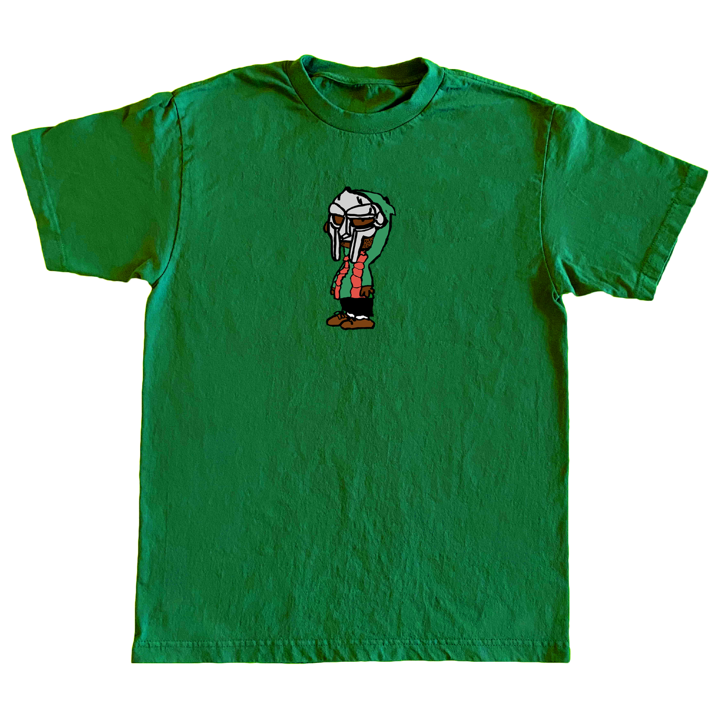 "PEANUTS MASK" MENS 6oz EMBROIDERED MENS TSHIRT