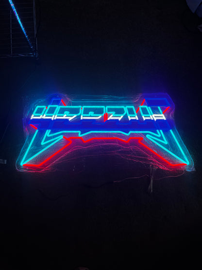 YEEZUS” 3 FOOT WIDE NEON MOUNTED WALL SIGN