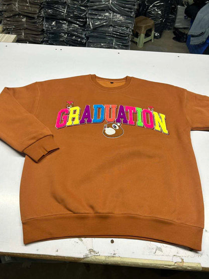 "GRADCREW” 10oz CHENILLE/ EMBROIDERED PREMIUM CREWNECK