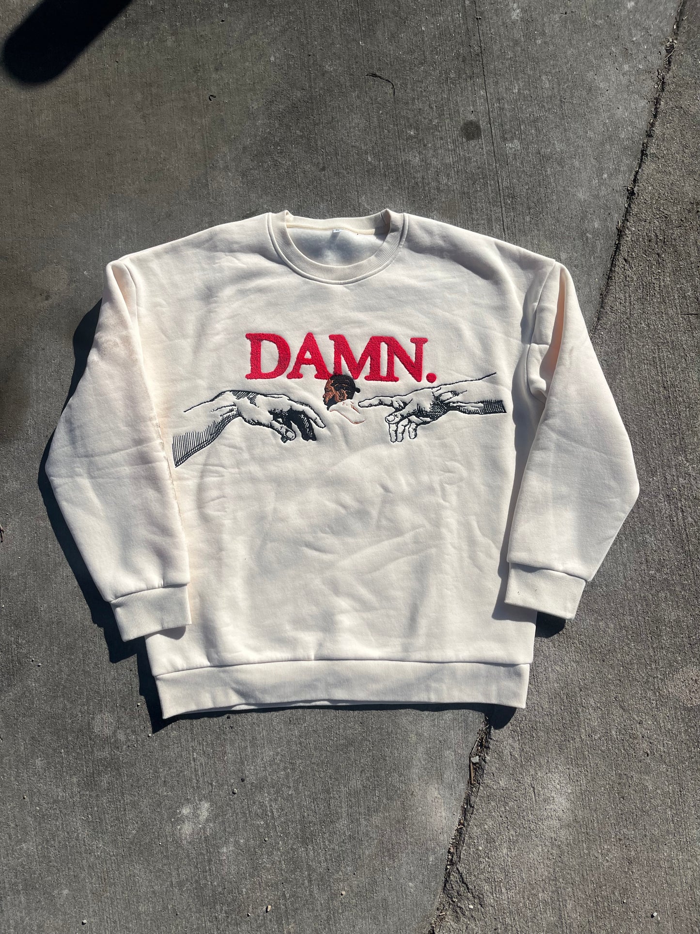 "DAMN” 10oz CHENILLE/ EMBROIDERED PREMIUM CREWNECK (PREORDER)