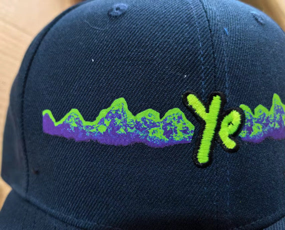 "YE” Mountains 5oz Snapback Cap (embroidered)