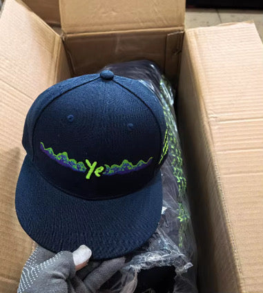 "YE” Mountains 5oz Snapback Cap (embroidered)