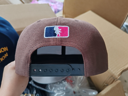"LATE" Bear 5oz Snapback Cap (embroidered)