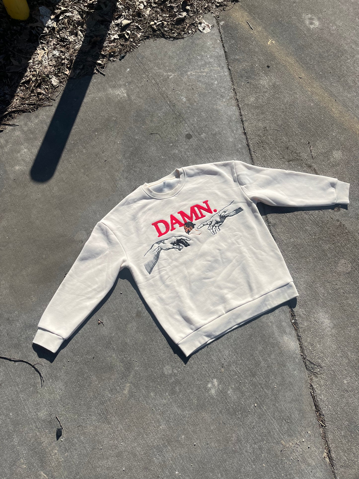 "DAMN” 10oz CHENILLE/ EMBROIDERED PREMIUM CREWNECK (PREORDER)