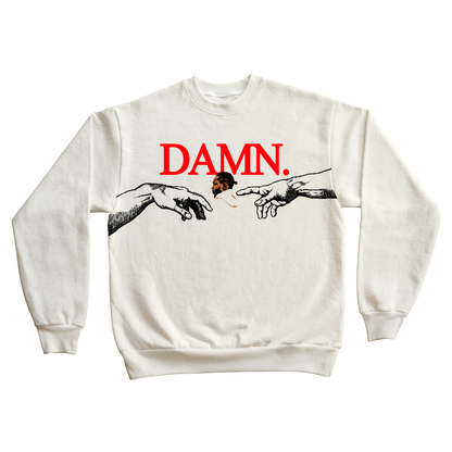 "DAMN” 10oz CHENILLE/ EMBROIDERED PREMIUM CREWNECK (PREORDER)