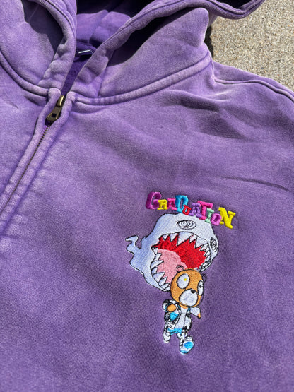 "GRADZIP" 12oz PREMIUM WASHED ZIP UP HOODIE