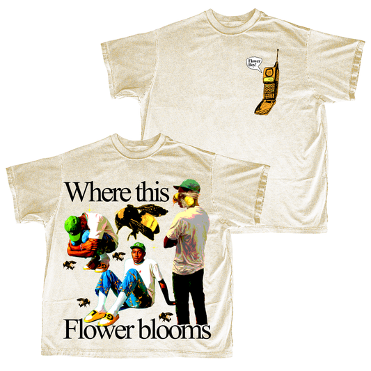 "FLOWER" HEAVY MENS OVERSIZE GRAPHIC TSHIRT