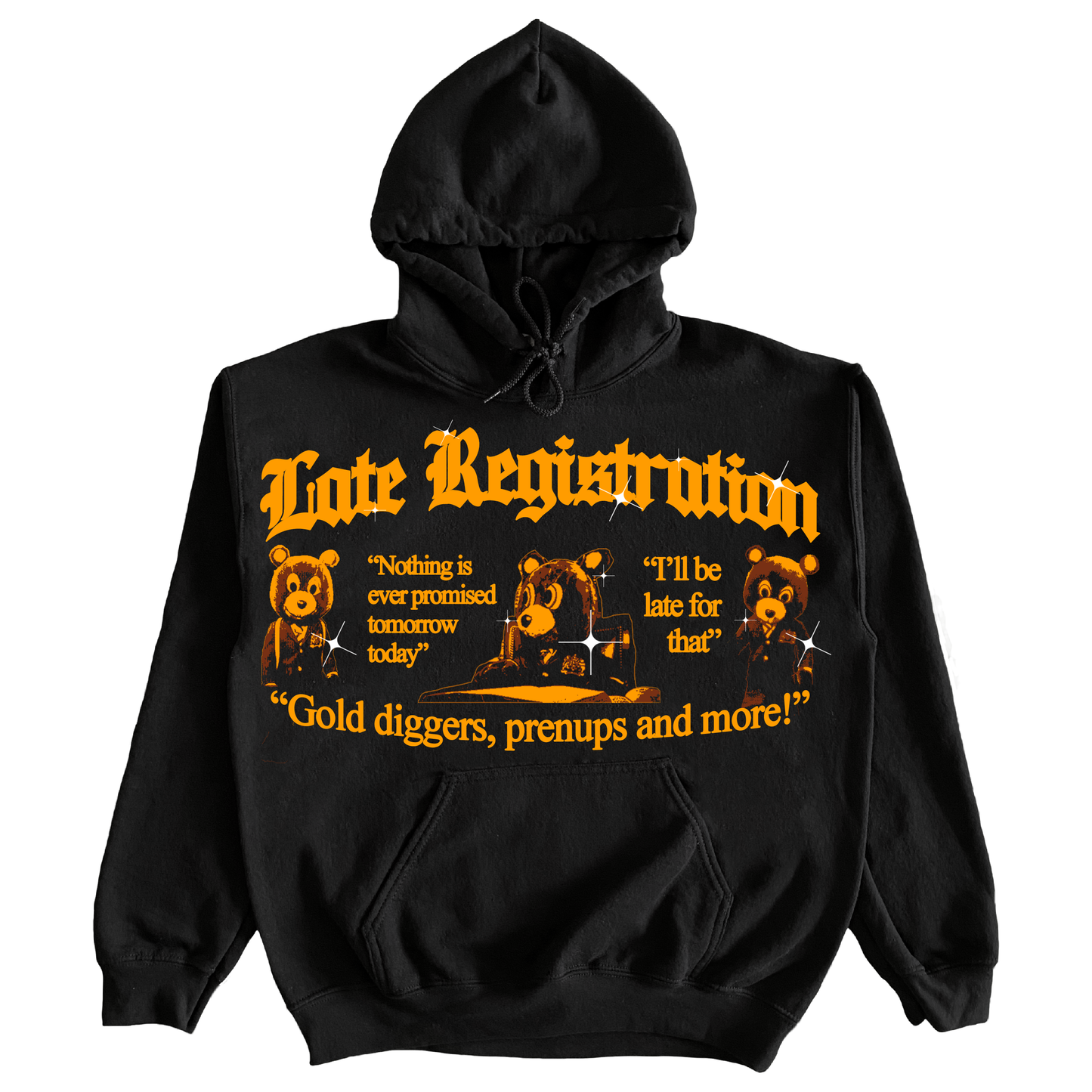 "REGISTRATION” 9oz PUFF PRINT HOODIE