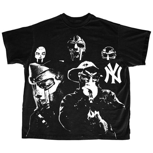 "NY MASK" HEAVY MENS OVERSIZE GRAPHIC TSHIRT
