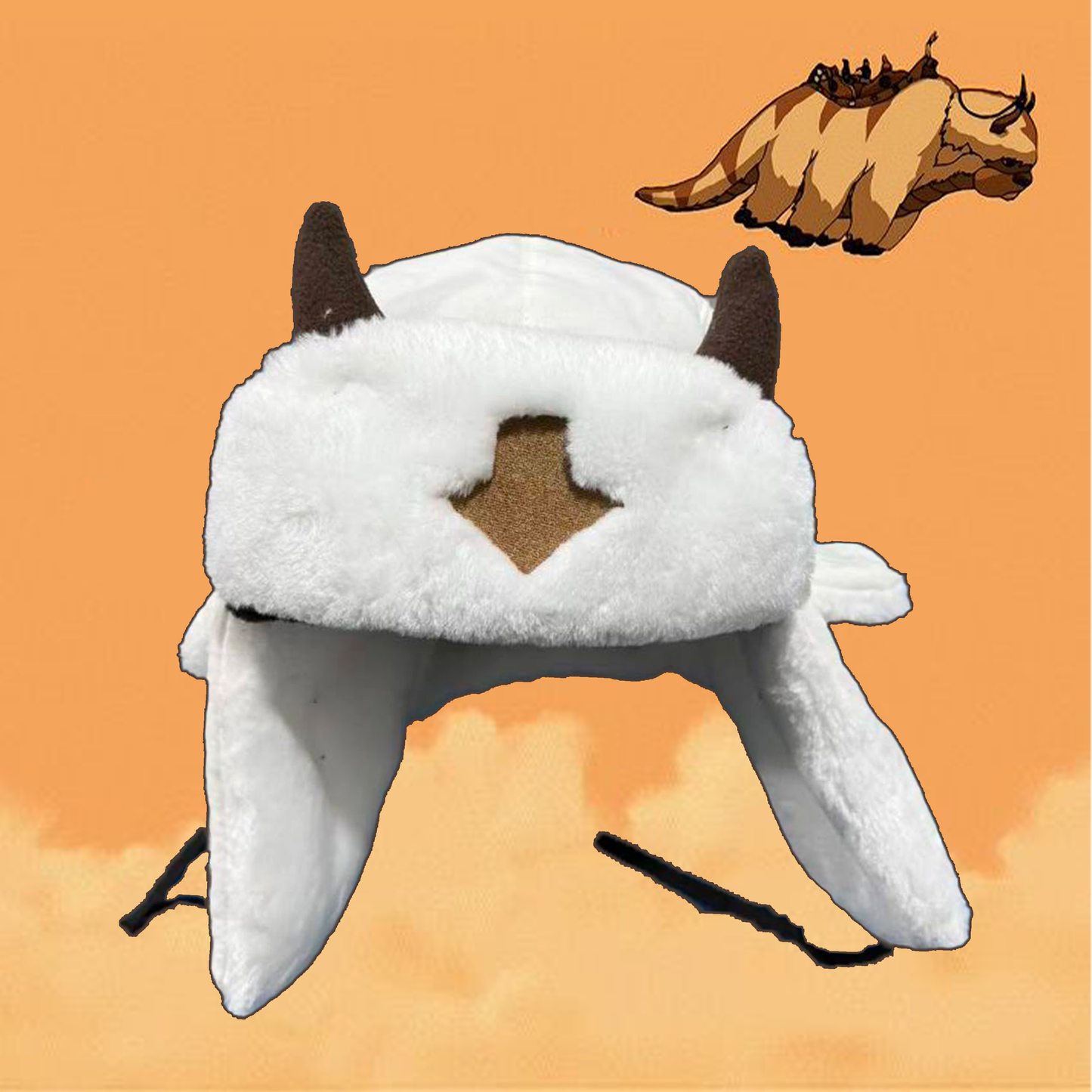 "APPA" BROWN w/ HORNS EMBROIDERED USHANKA HAT