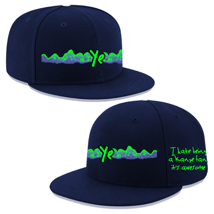 "YE” Mountains 5oz Snapback Cap (embroidered)