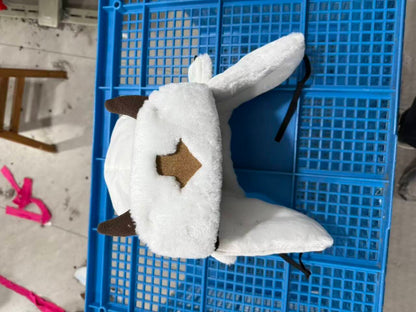 "APPA" BROWN w/ HORNS EMBROIDERED USHANKA HAT