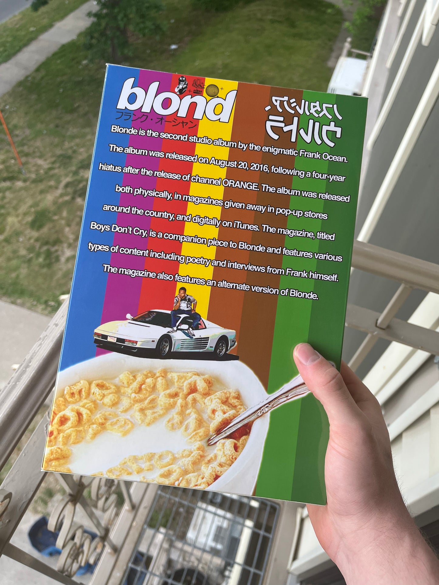 "BLOND" CEREAL BOX ART